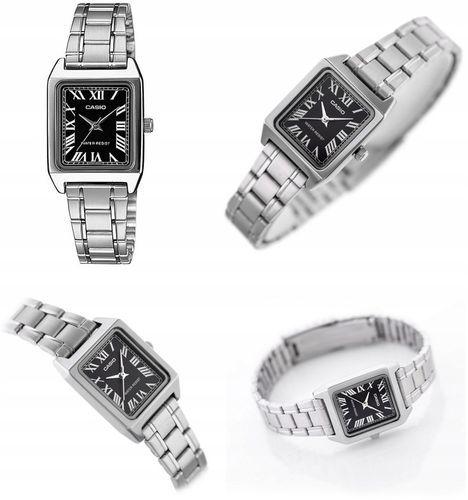 ZEGAREK DAMSKI CASIO LTP-V007 rzymskie cyfry stalowy + BOX +GRAWER na Arena.pl