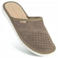 PanSzew Kapcie Męskie z NATURALNEJ SKÓRY Pantofle POLSKIE Premium 40-46