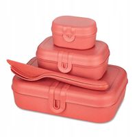 Lunchbox zestaw pojemników sztućce czerwony KOZIOL