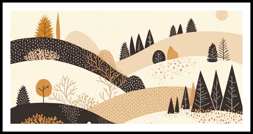 Plakat 91,3x44,5cm Jesień w Wzgórzach na Arena.pl