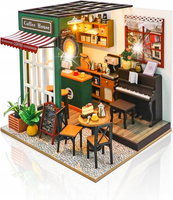 DREWNIANY DOMEK DLA DZIECI ZABAWKI MINIATUROWY ZESTAW DOMEK DLA LALEK DIY