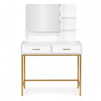 TOALETKA MODERNHOME LED SZUFLADY LUSTRO ZMIENNA BARWA SWIATLA