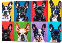 Obraz 100x70cm Buldogi Francuskie