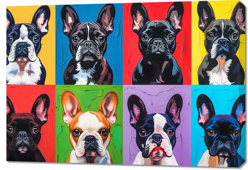 Obraz 100x70cm Buldogi Francuskie zdjęcie 1