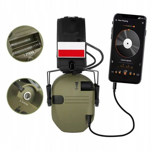 SŁUCHAWKI STRZELECKIE OCHRONNIKI SŁUCHU TAKTYCZNE REDUKCJA HAŁASU na Arena.pl