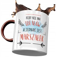 Kubek Bordowy Dla Marszałka Nie Ma Ideałów Z Nadrukiem Ze Zdjęciem