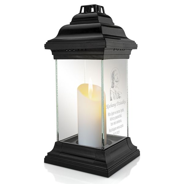Znicz lampion dla DZIADKA kapliczka z GRAWEREM zdjęcie 3