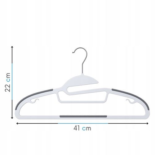 WIESZAKI NA UBRANIA PLASTIKOWE ANTYPOŚLIZGOWE WIESZAKI DO SZAF X20 na Arena.pl