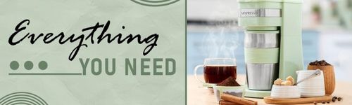 EKSPRES PRZELEWOWY Z KUBKIEM TERMICZNYM CUCINOVA ZIELONY na Arena.pl