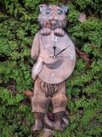 Kot w butach zegar w drewnie 50cm na prezent