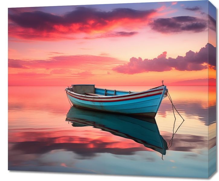 Obraz 70x60cm Spokój przed Połowem zdjęcie 1