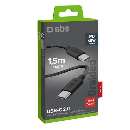 Kabel USB-C SBS 1.5m Czarny TECABLETISSUETCCK na Arena.pl