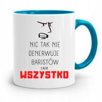 Dla Baristy Baristki Kawiarki Kubek Błękitny Z Nadrukiem Ze Zdjęciem