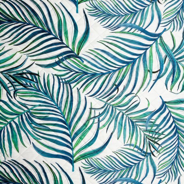 Narzuta dekoracyjna PALMS 170x210 biała w palmowe liście zdjęcie 6