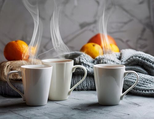 Kubki ceramiczne białe GLASMARK zestaw 6szt kawę latte herbatę 250ml na Arena.pl