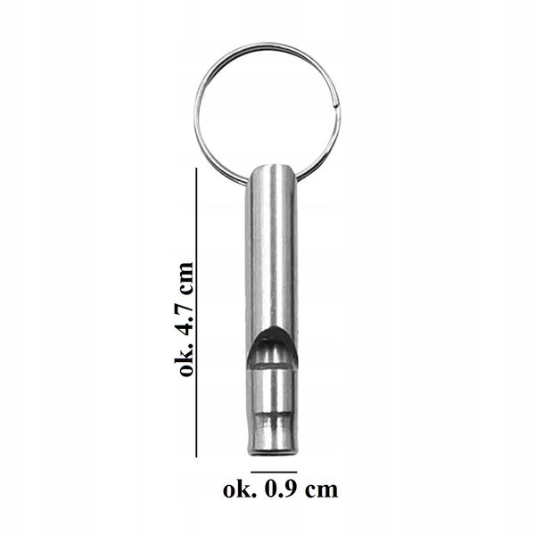 Gwizdek Alarmowy Sygnałowy Niskie Częstotliwości Pisk Odstraszasz Srebrny zdjęcie 6