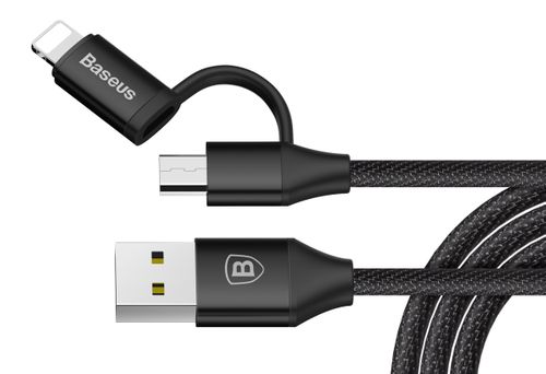 Kabel 2w1 micro USB +Lightning Iphone Baseus Yiven na Arena.pl