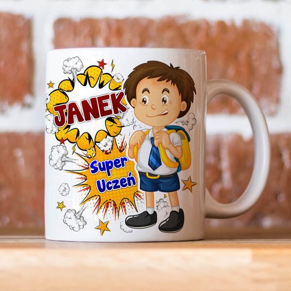 Kubek z imieniem - Super Uczeń zdjęcie 1