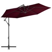 Emaga Parasol wiszący z aluminiowym słupkiem, bordowy, 300 cm