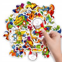 NAKLEJKI ETYKIETY NA ZESZYT NALEPKA Z POSTACIAMI SUPER ZINGS WZORY 10SZT