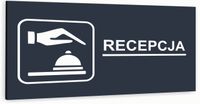 Tabliczka informacyjna ATRACYTOWA z dibondu RECEPCJA DOWOLNY NAPIS