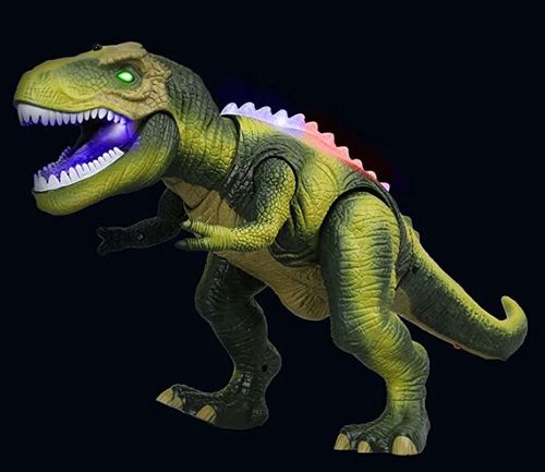 DUŻY DINOZAUR TYRANOZAUR ZDALNIE STEROWANY ROBOT LED CHODZI RYCZY + BATERIE na Arena.pl
