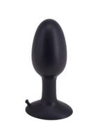 korek analny silikonowy roll play medium czarny 10 cm