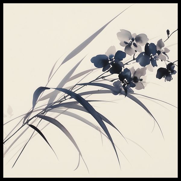 Plakat 80x80cm Orchidea w Sepii zdjęcie 2