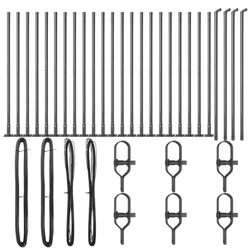 Słupek ogrodzeniowy. 26 pcs Srebrny 3,2 x 3,2 x 50 cm Stal na Arena.pl