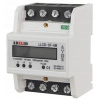 LCD LICZNIK ENERGII 100A TRÓJFAZOWY 50/60HZ MONTAŻ DIN
