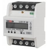 LCD LICZNIK ENERGII 100A TRÓJFAZOWY 50/60HZ MONTAŻ DIN