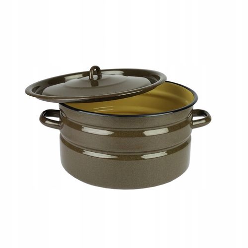 GARNEK EMALIOWANY POWDILAK 14 L Z POKRYWKĄ DO GOTOWANIA POTRAW PRZETWORÓW na Arena.pl