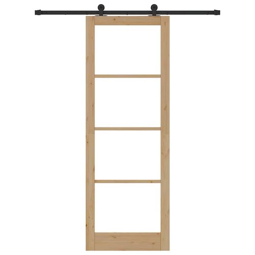 Drzwi Przesuwne ORKDAL Brązowy 83 x 232 cm Drewno i metal na Arena.pl