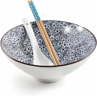 MISKA NA RAMEN KOMPLET ZESTAW MISKA CERAMICZNA ŁYŻKA PAŁECZKI ŁADNA 1150ml