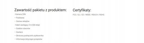 Kamera EZVIZ obrotowa wewnętrzna 4MP CSC6N IP WIFI na Arena.pl