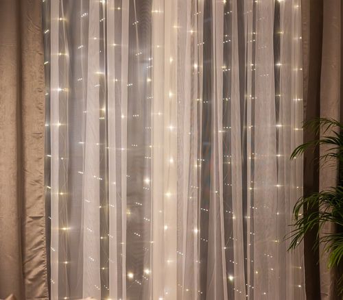 KURTYNA ŚWIETLNA LAMPKI SOPLE DRUCIKI 300 LED 3x3m GIRLANDA USB + ADAPTER na Arena.pl