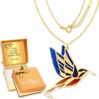 Złoty Łańcuszek 925 Koliber Kolor Tytan Grawer