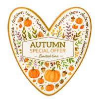 CIASTKO LUKROWANE AUTUMN TIME ROZ. XL SERCE NO5 JESIEŃ RĘCZNIE ROBIONE