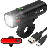 LAMPKA ROWEROWA PRZÓD METALOWA USB 1000 LM POWERBANK 4800 mAH + TYŁ ZESTAW