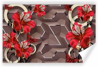 Fototapeta PREMIUM STRUKTURA ZMYWALANA NA WYMIAR piękne kwiatowe tło