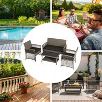 Zestaw Mebli Ogrodowych Technorattan Taras Ogród Komplet Brązowy FILADELFIA