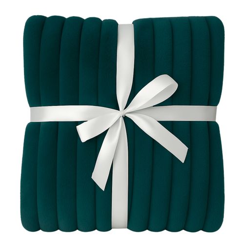 MIĘKKI KOC NARZUTA NA ŁÓŻKO WYTŁACZANE PASKI SHERPA CIEPŁY 160X220 GRUBY DWUSTR na Arena.pl