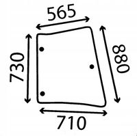 Szyba Boczna Prawa CLAAS / Renault ARES