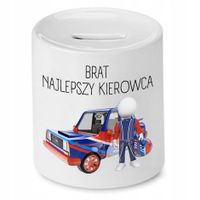 Skarbonka Dla Brata Najlepszy Kierowca Prezent Z Nadrukiem Ze Zdjęciem