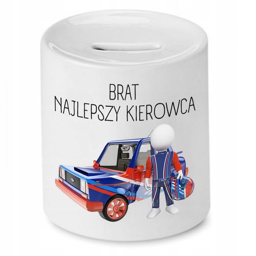Skarbonka Dla Brata Najlepszy Kierowca Prezent Z Nadrukiem Ze Zdjęciem na Arena.pl