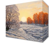 Obraz 20x20cm Zima w Odcieniach Ognia