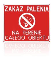 tablica 23*29cm zakaz palenia na terenie całego obiektu - tab b4