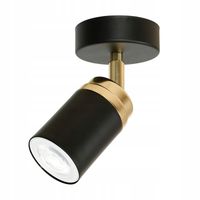 KINKIET LAMPA LUMINEX RENO 5163 CZARNY / ZŁOTY