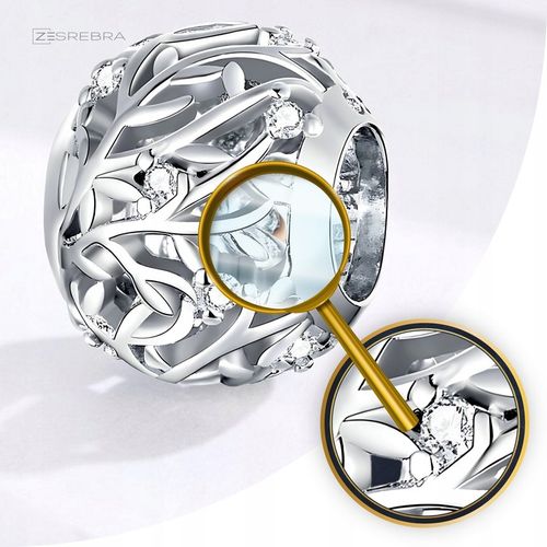 CHARMS GAŁĄZKI srebro 925 listki srebrne zawieszka koralik charmsy pr. S925 na Arena.pl