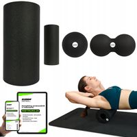 ZESTAW 4 ROLLERÓW WAŁEK DO MASAŻU REHABILITACJI PIANKOWY ROLLER +